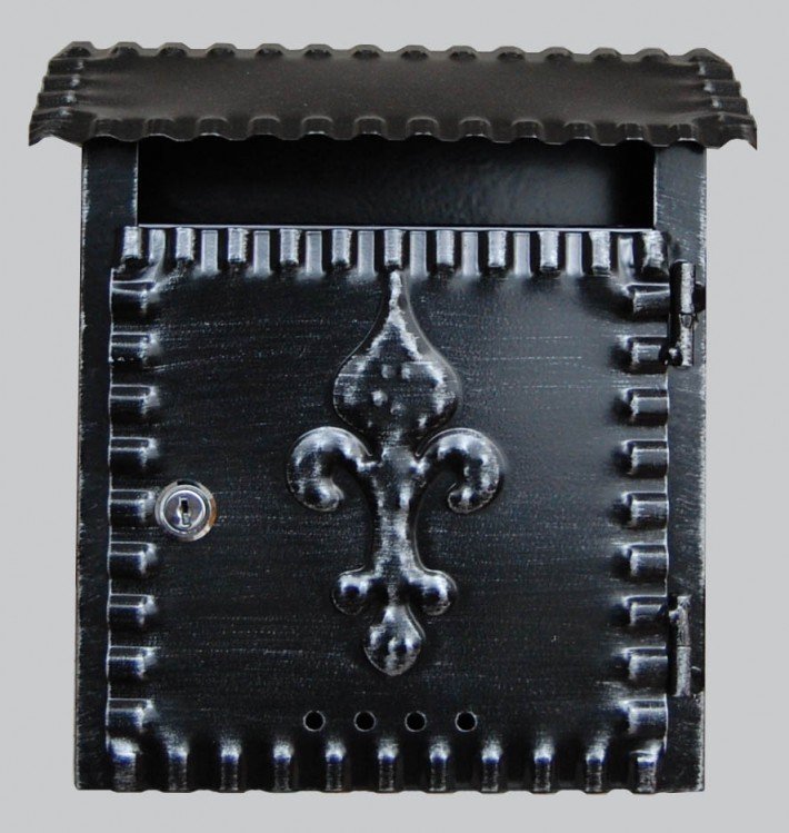 Schránka poštovní ROMAN černá 260x100x275 mm